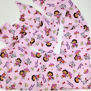 Small Craft Lot of Dora the Explorer Pink Fabric Care to Share English & Spanish